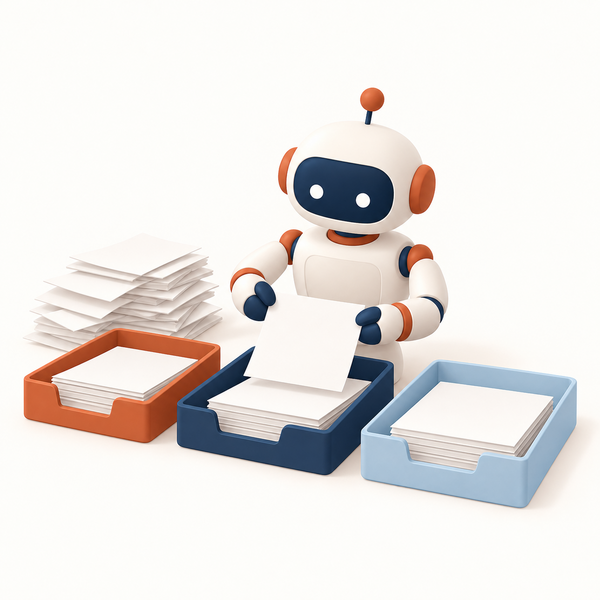 ロボットが書類を仕分ける
