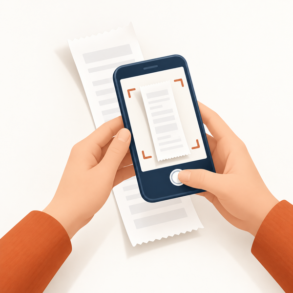 スマホで領収書を撮影する